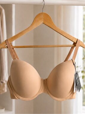 Knix FreeFlex Demi Bra 42D Warm Sand Nude Beige NWT